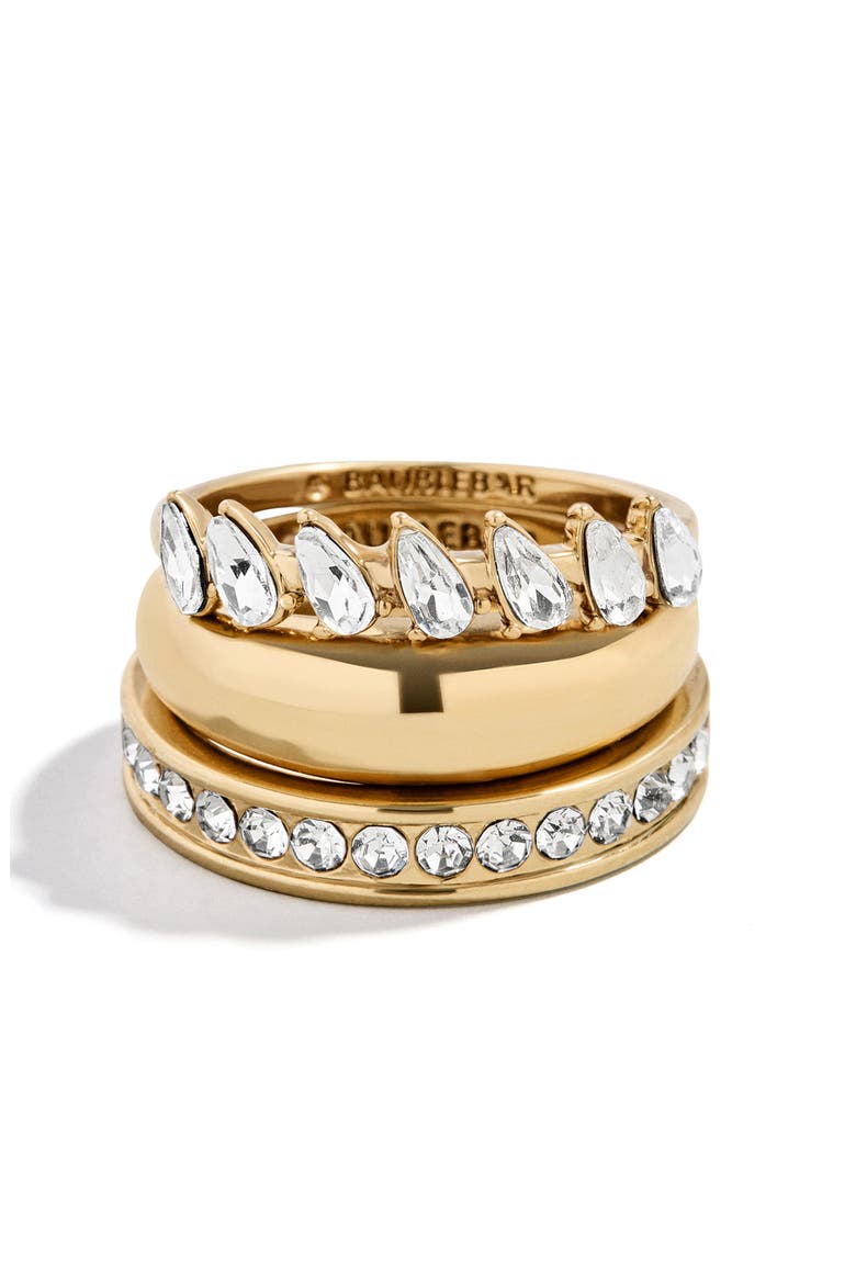 Greta Set of 3 Waterproof Ring Set, Alternate, color, GOLD