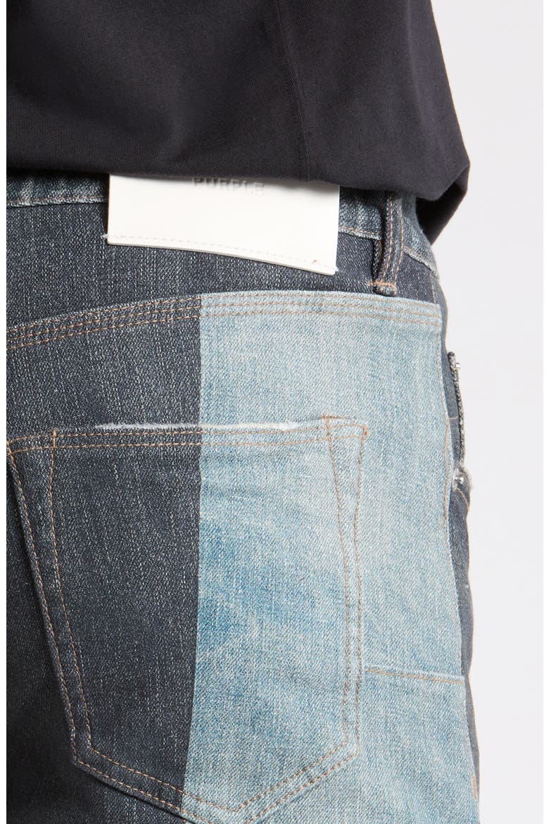 Upside Down Skinny Jeans, Alternate, color, DARK BLUE