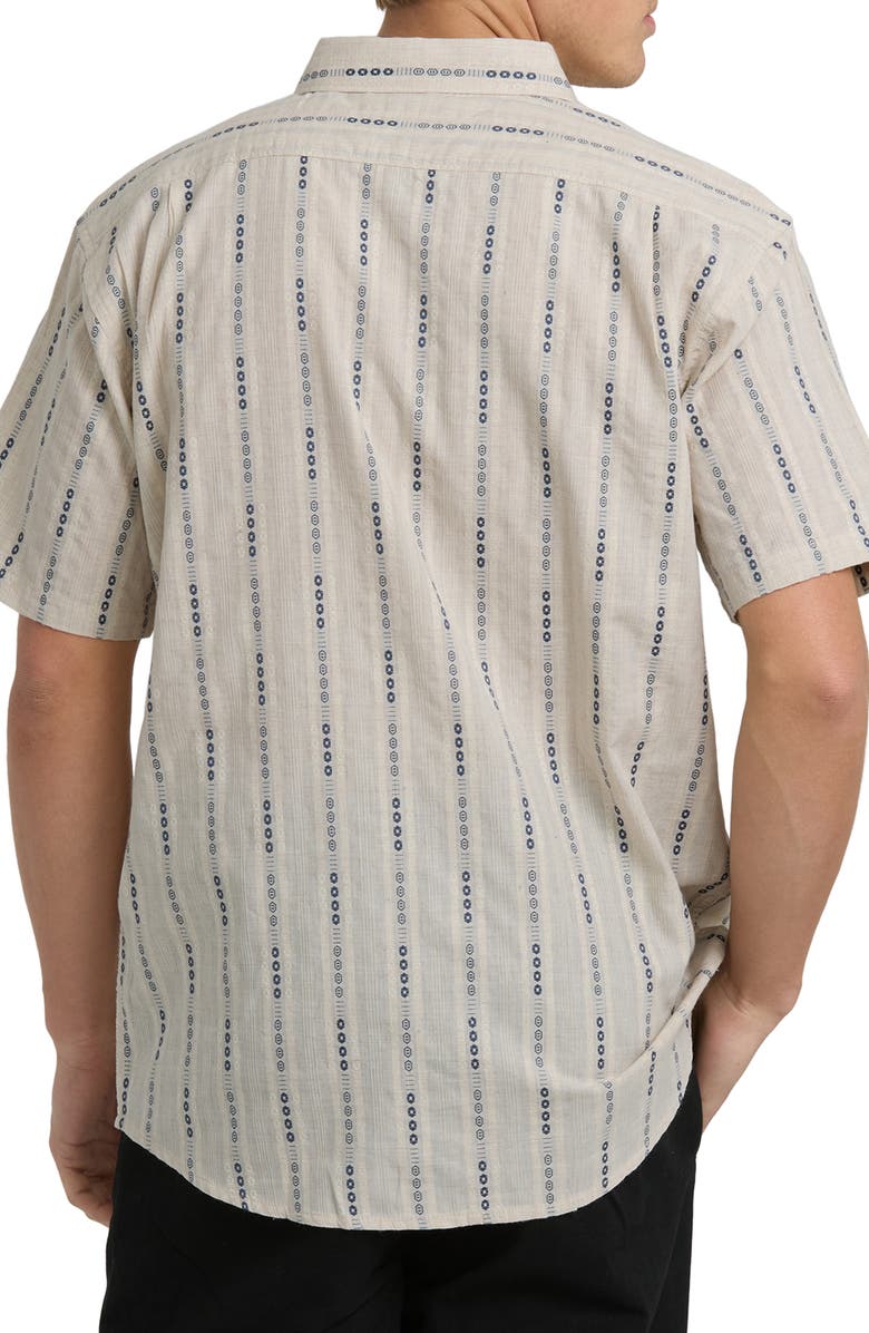 Billabong All Day Jacquard Short Sleeve Button-Down Shirt, Alternate, color, Stone
