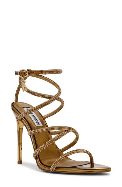 Pointed open toe strappy heels hotsell