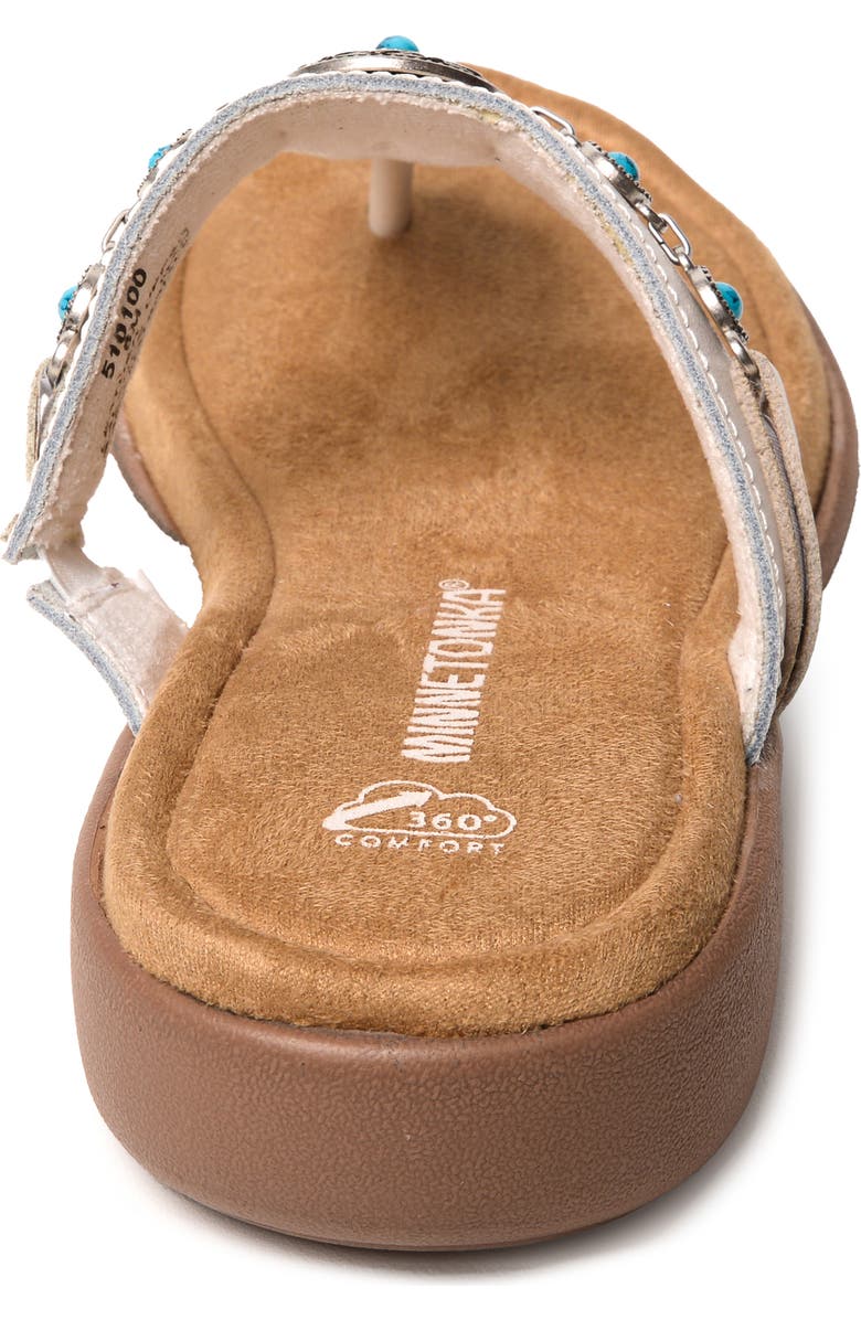Minnetonka Brecca Flip Flop, Alternate, color, White