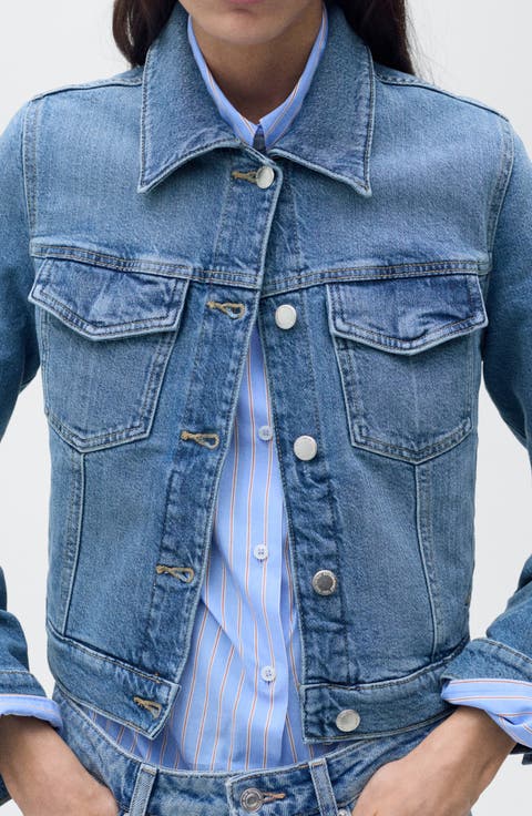 Crop Denim Trucker Jacket