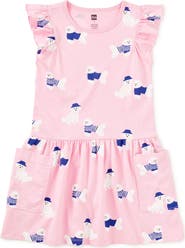 Tea Collection Flutter Sleeve Pocket Dress