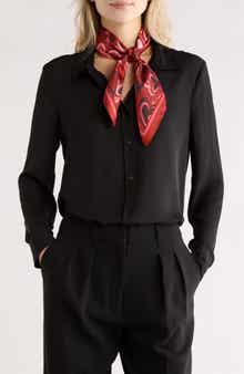 Steve Madden Bursting Hearts Square Scarf