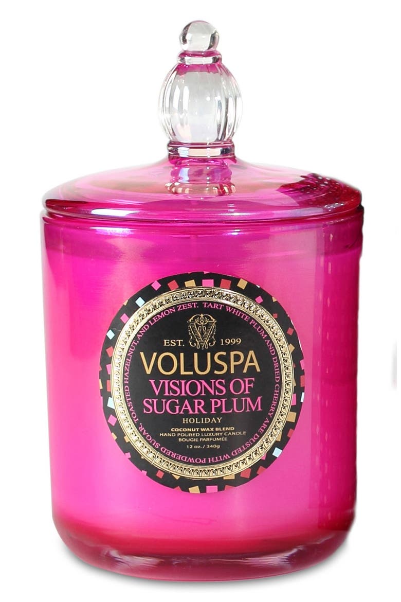 'Maison Holiday - Visions of Sugar Plum' Decorative Candle, Main, color, NO COLOR