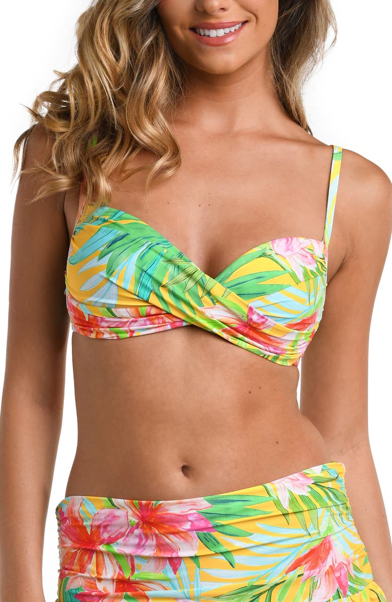 La Blanca Calypso Crossover Bikini Top, Main, color, 