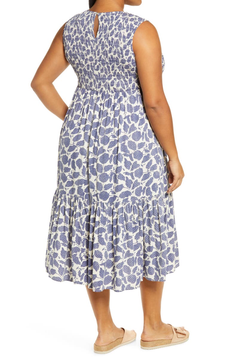 Treasure & Bond Smocked Sleeveless Midi Dress, Alternate, color,