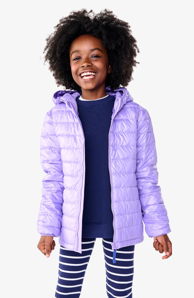 Primary Kids' Lightweight Water Repellent Puffer Jacket, Alternate, color, Iris