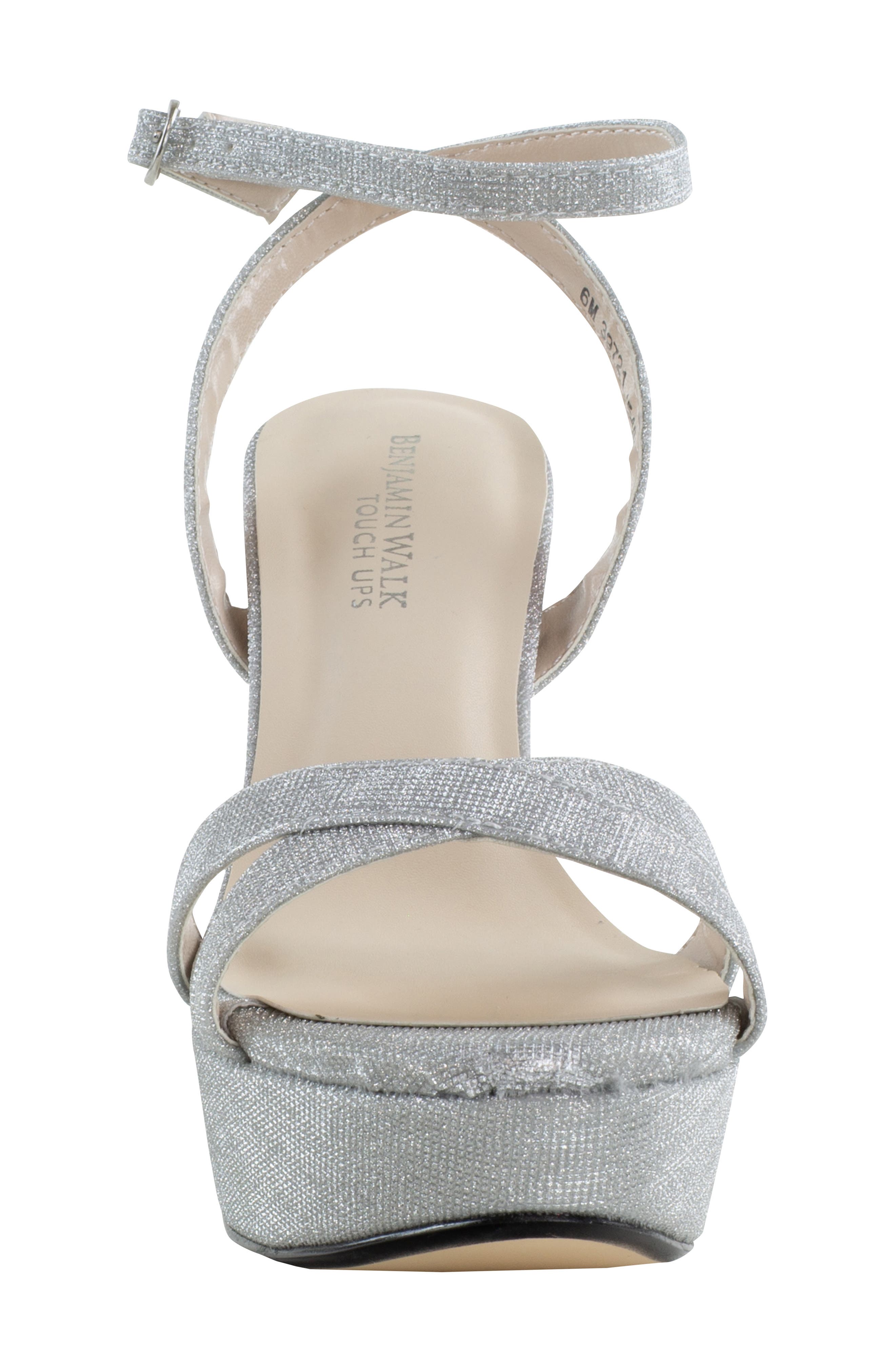 Touch Ups Elena Platform Sandal, Alternate, color, Silver