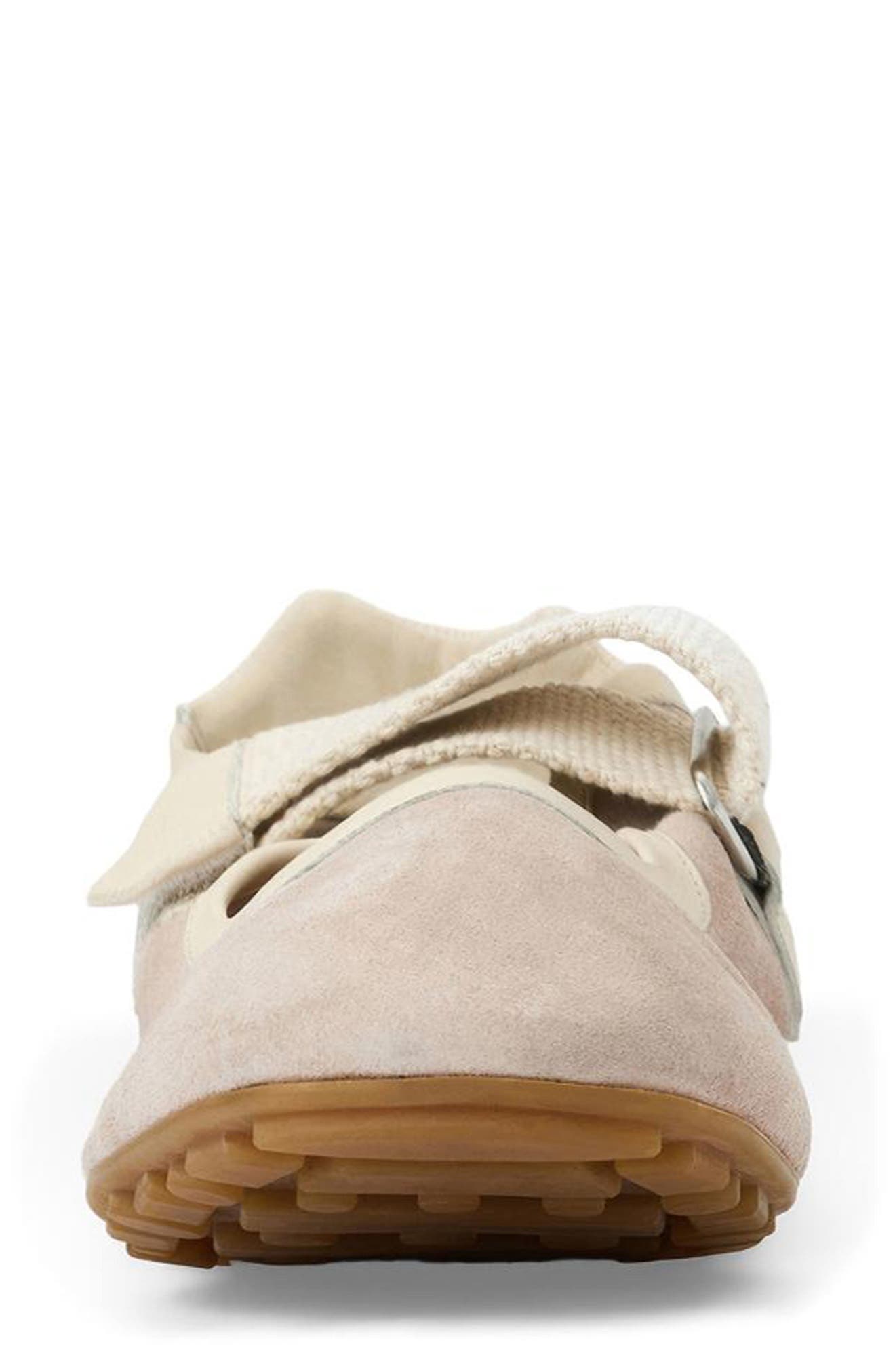 Quero Water Resistant Mary Jane Flat, Alternate, color, WARM GREY SUEDE