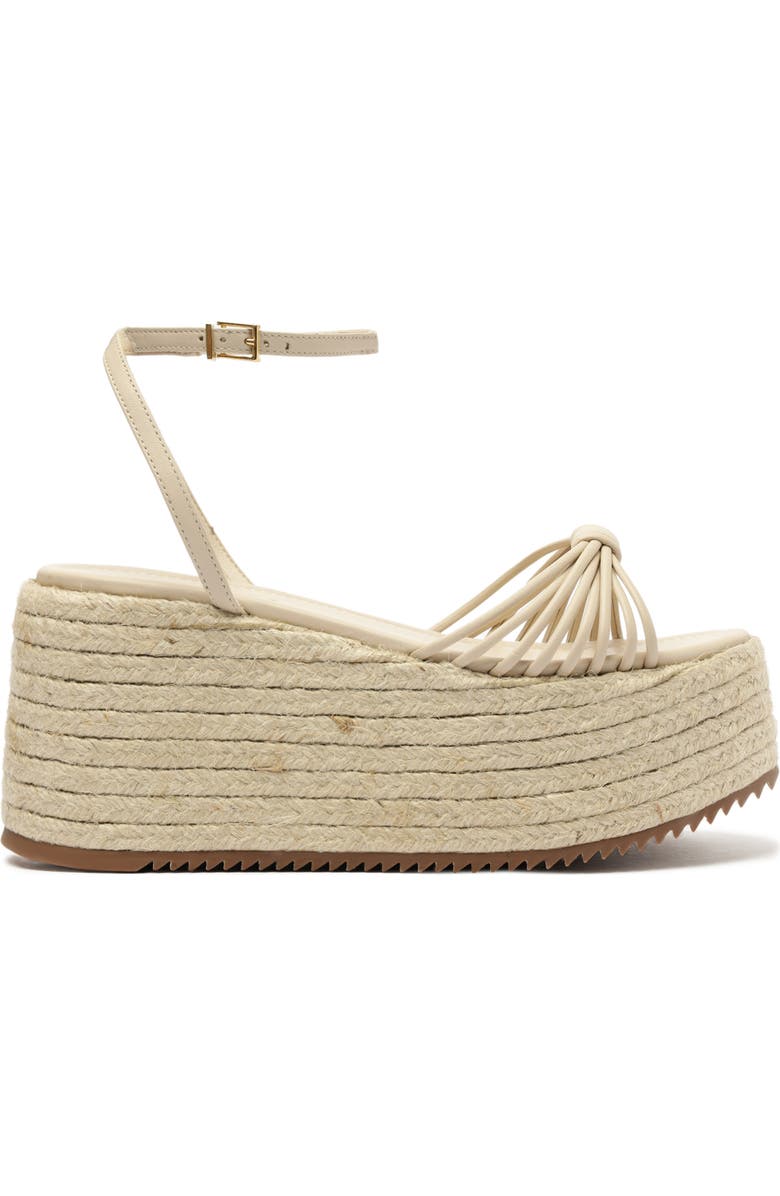 Schutz Livia Platform Wedge Sandal, Alternate, color, Off White