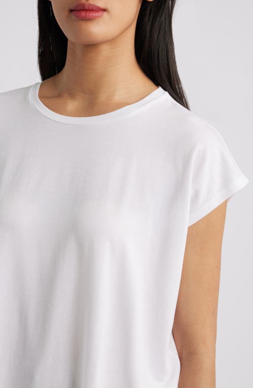 Eileen Fisher Open-stitch Organic Linen Top In White