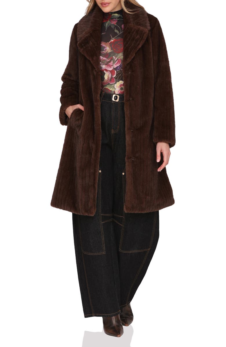 Avec Les Filles Faux Fur Belted Coat, Main, color, Mink