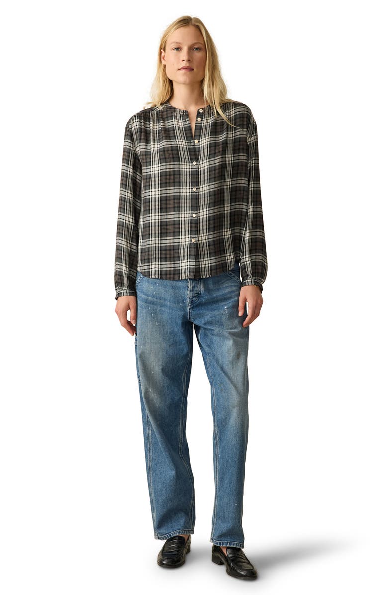 Faherty Drift Plaid Button-Up Shirt, Alternate, color, Timberwood Plaid