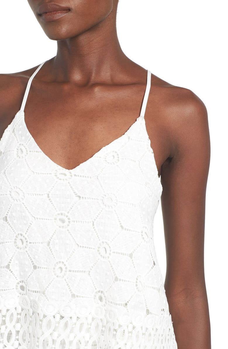 J.O.A. Lace Popover Romper, Alternate, color, 