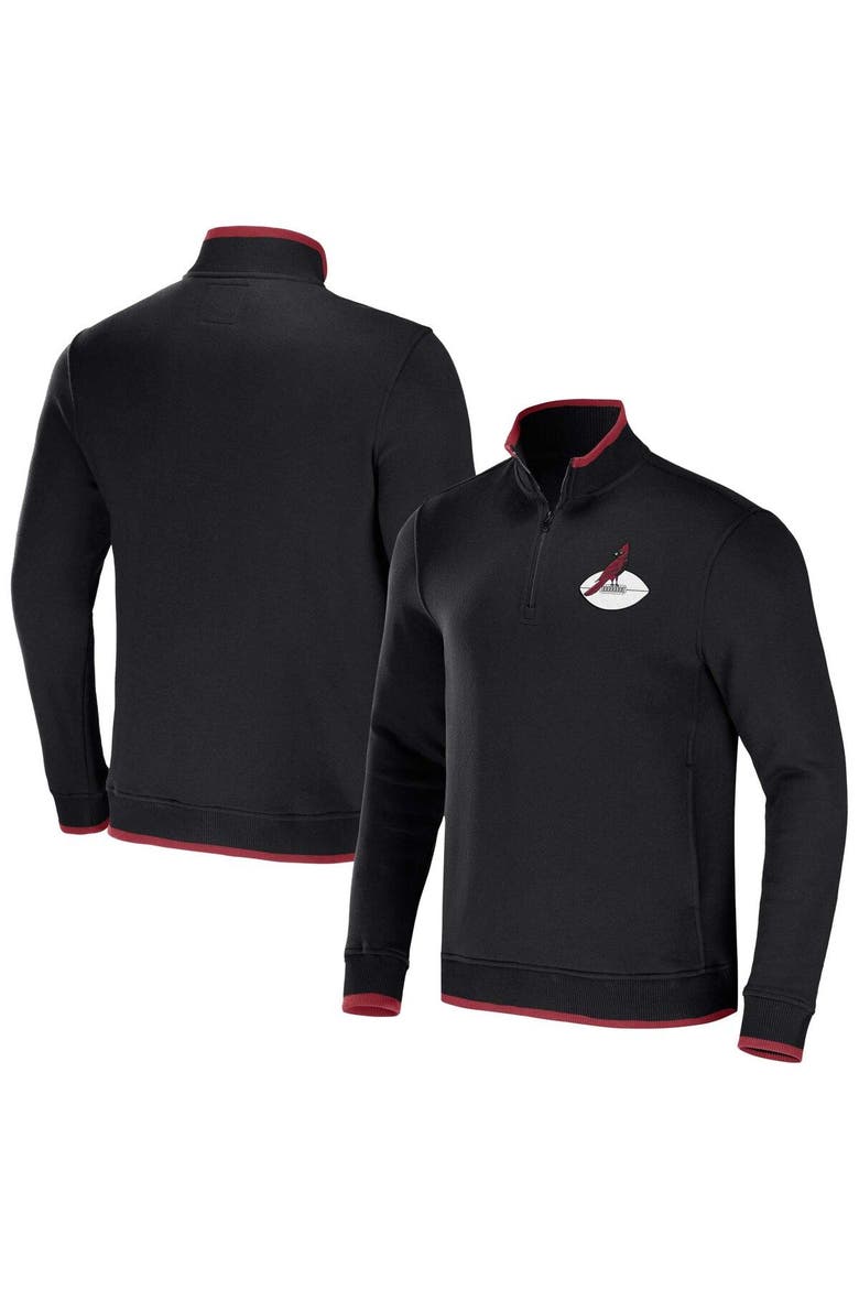 Men's NFL x Darius Rucker Collection by Fanatics Black Arizona Cardinals Logo Quarter-Zip Top, Main, color, Black