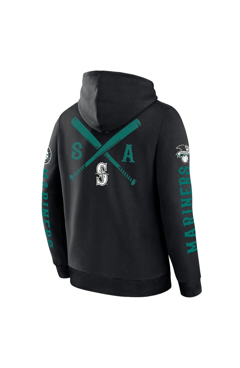 FANATICS Men's Fanatics  Black Seattle Mariners Big City Legacy Fleece Pullover Hoodie, Alternate, color, 