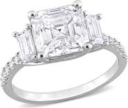 DELMAR Octagon Cut & Asscher Cut Moissanite Ring