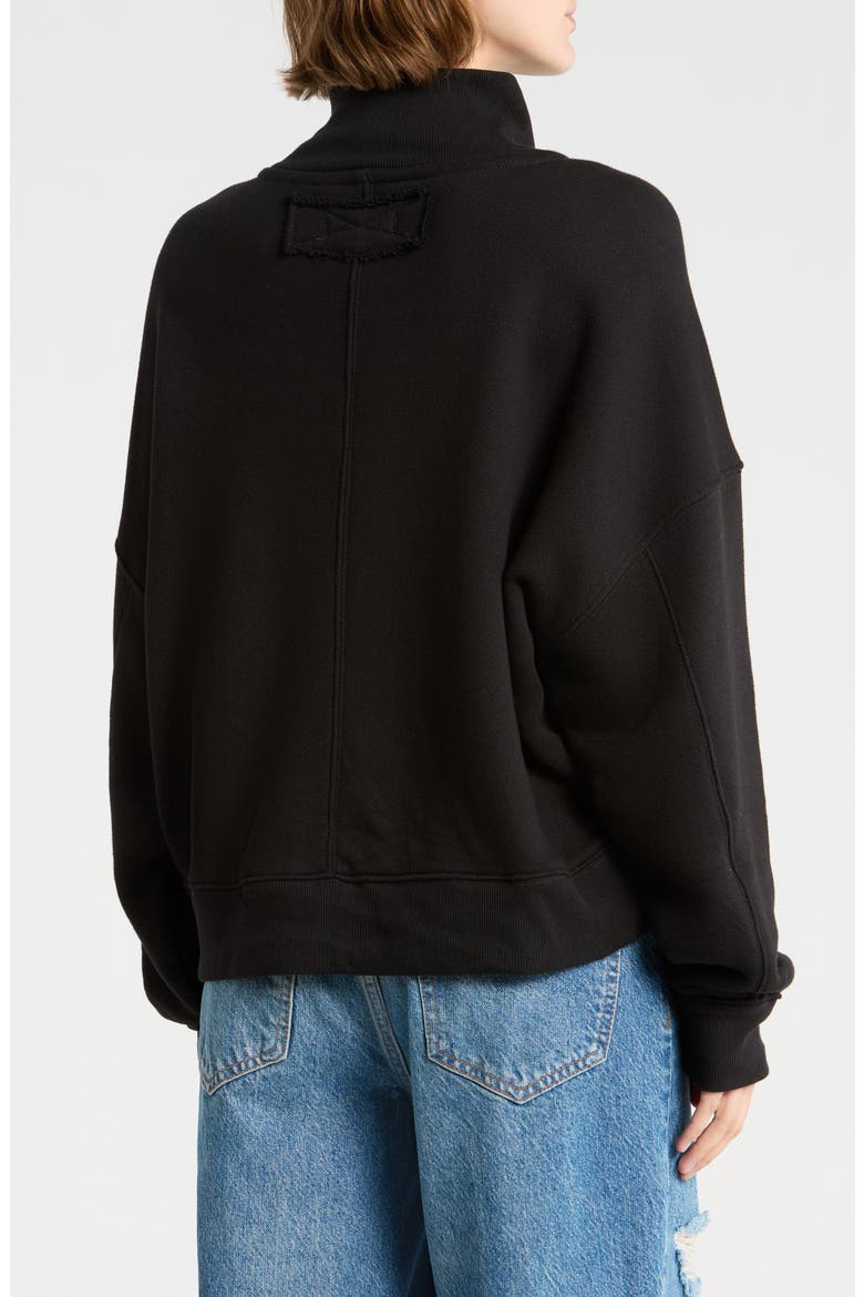 Timeless Snap Placket Pullover, Alternate, color, BLACK