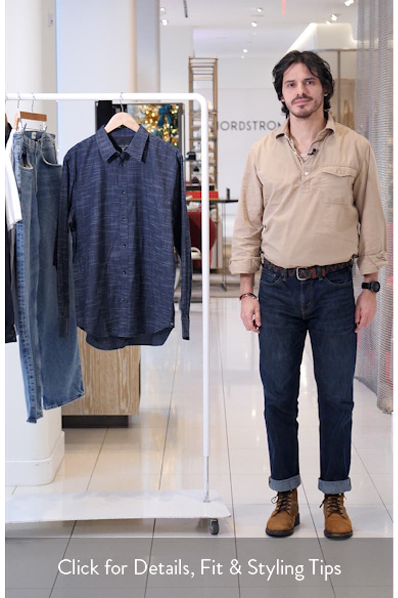 Tomlin Crosshatch Cotton Button-Up Shirt video