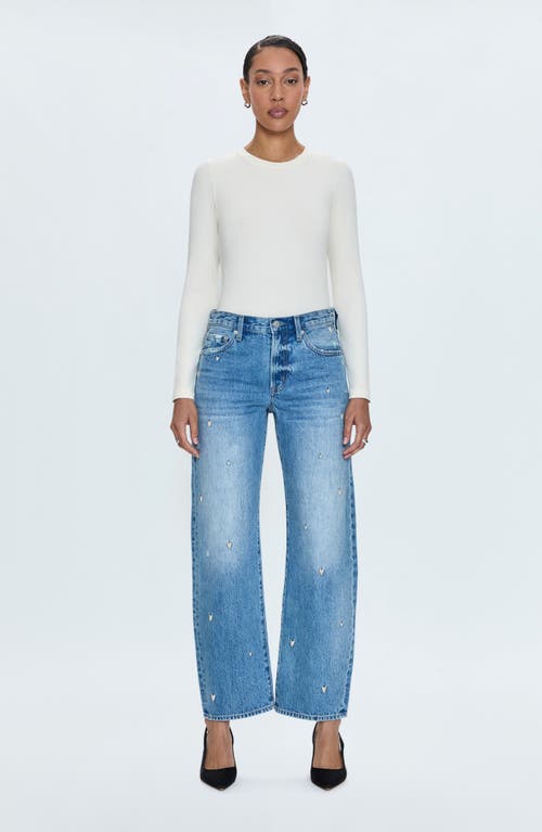 Shop Pistola Lexi Distressed Crop Barrel Jeans In Confetti Vintage