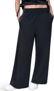 DKNY Satin Side Stripe Wide Leg Pants
