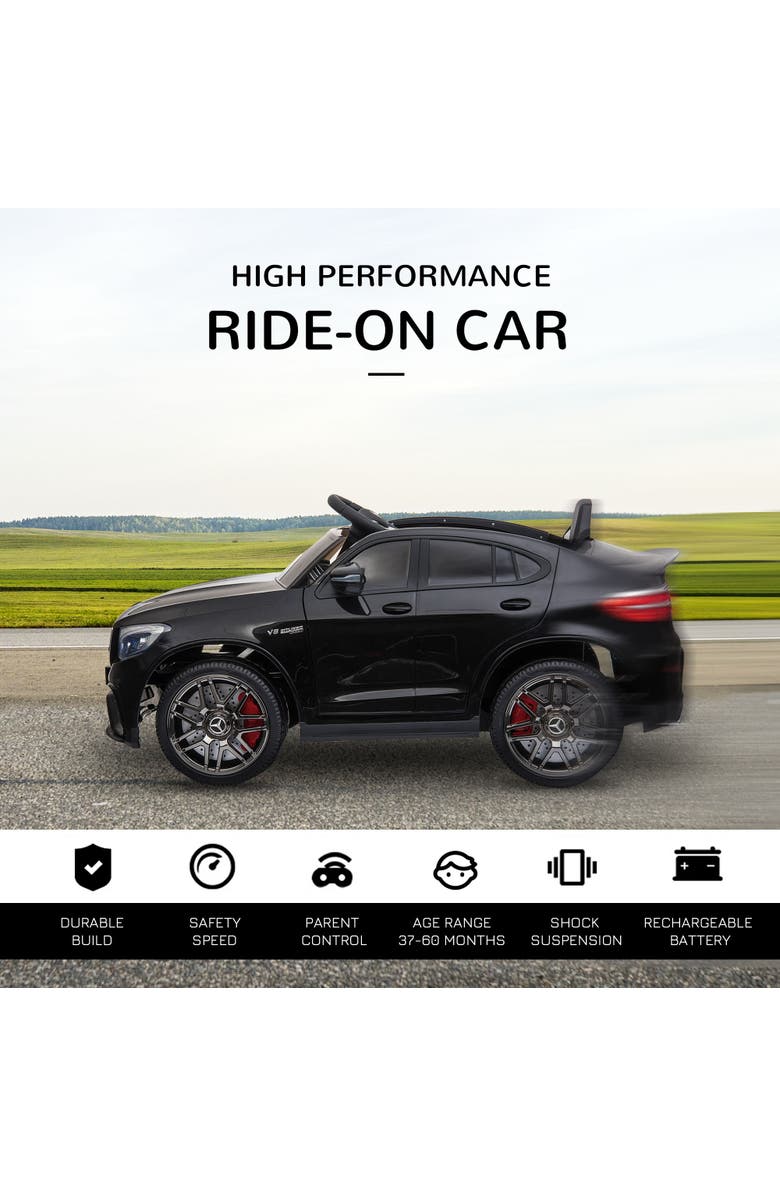 Aosom 12V Ride On Car with Remote Control, Mercedes Benz AMG, 2 Speed, Alternate, color, Black
