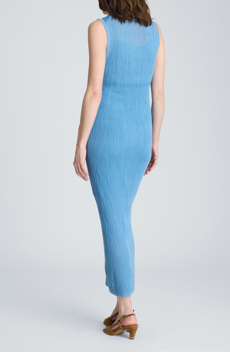 Kenneth Cole Variga Crinkle Georgette Midi Dress, Alternate, color, Lake Blue
