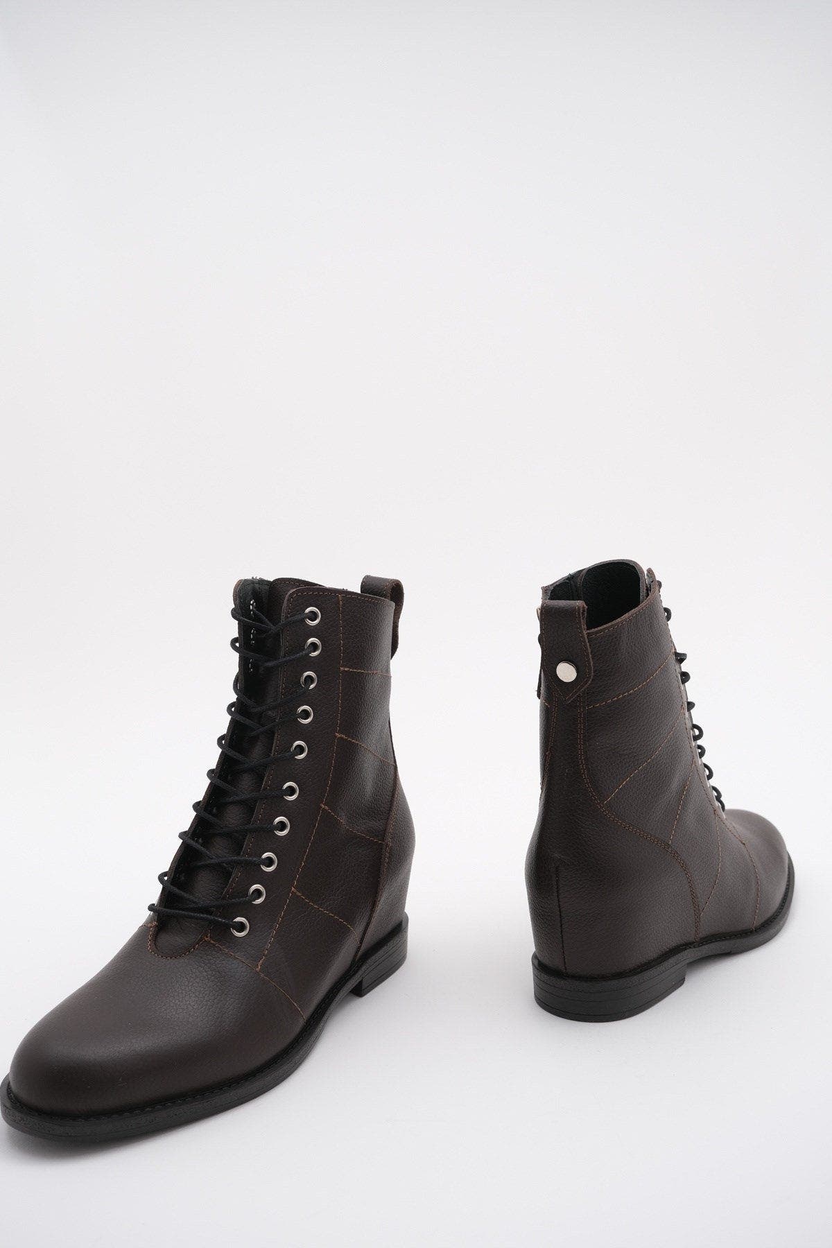 Forever & Always Shoes Tivona Leather Boot, Alternate, color, Brown Leather