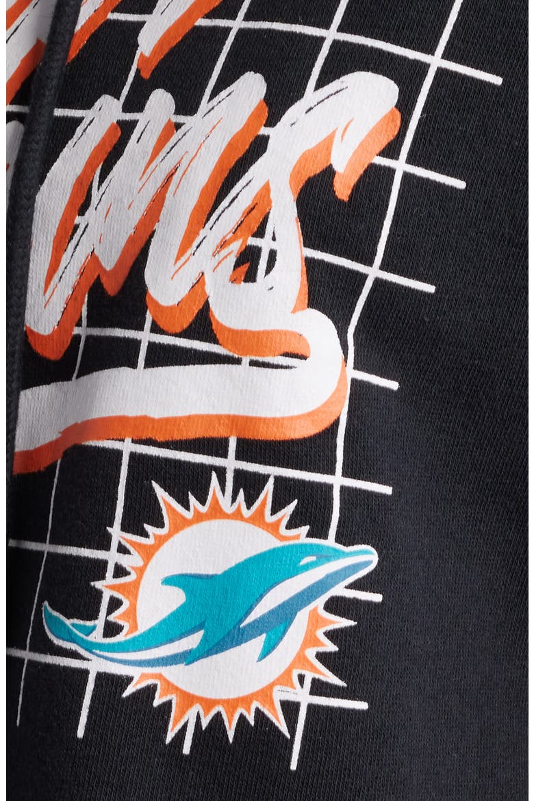 Women's WEAR by Erin Andrews Black Miami Dolphins Domestic Cropped Pullover Hoodie, Alternate, color, Black