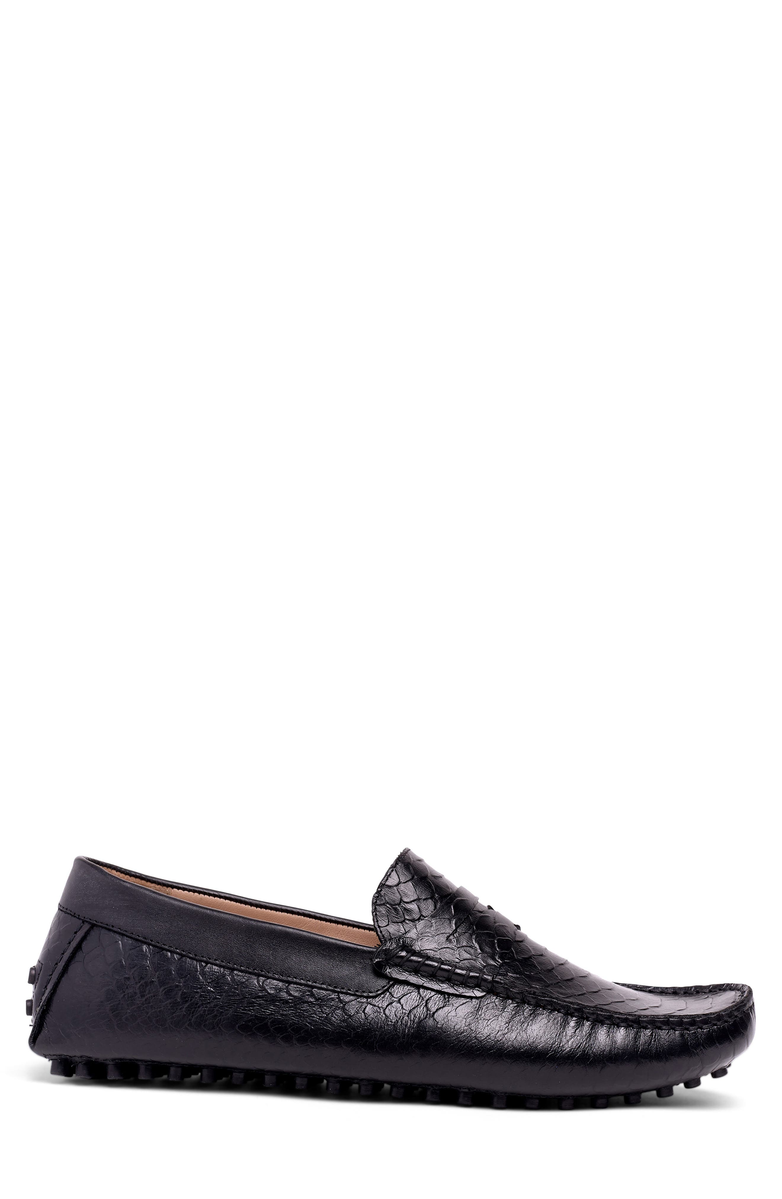 CARLOS SANTANA Jorde Snake Embossed Driver Loafer, Alternate, color, Black