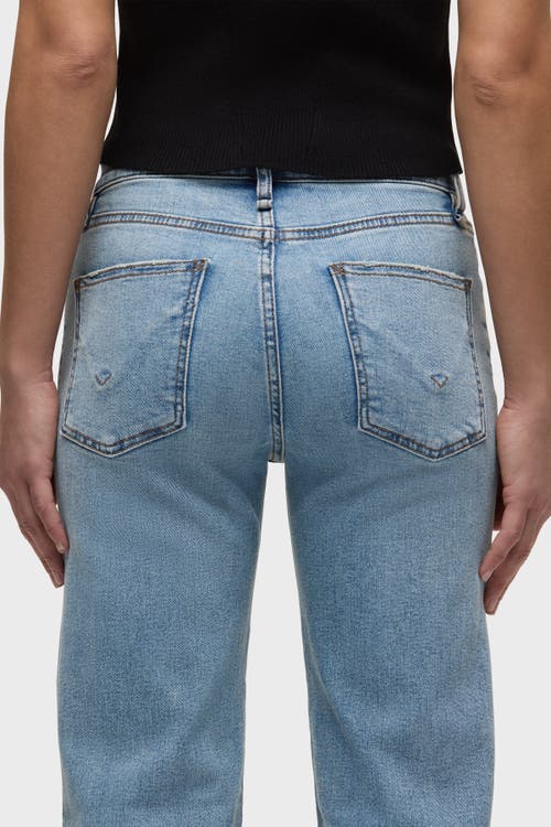 Hudson Petites Rosie High Rise Wide Leg Jeans In Oak