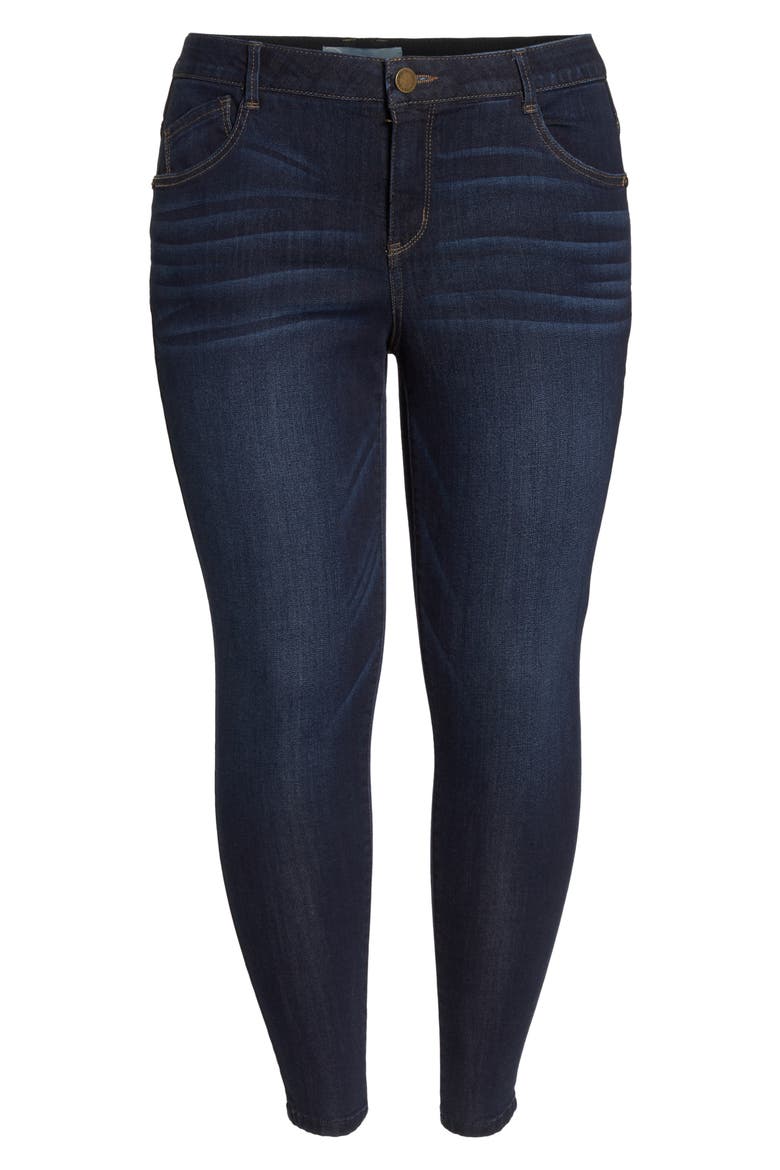 'Ab'Solution High Waist Skinny Ankle Jeans, Alternate, color, IN-INDIGO