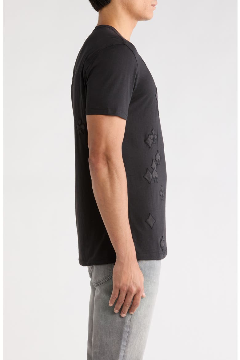 Suits Appliqué Organic Cotton T-Shirt, Alternate, color, BLACK