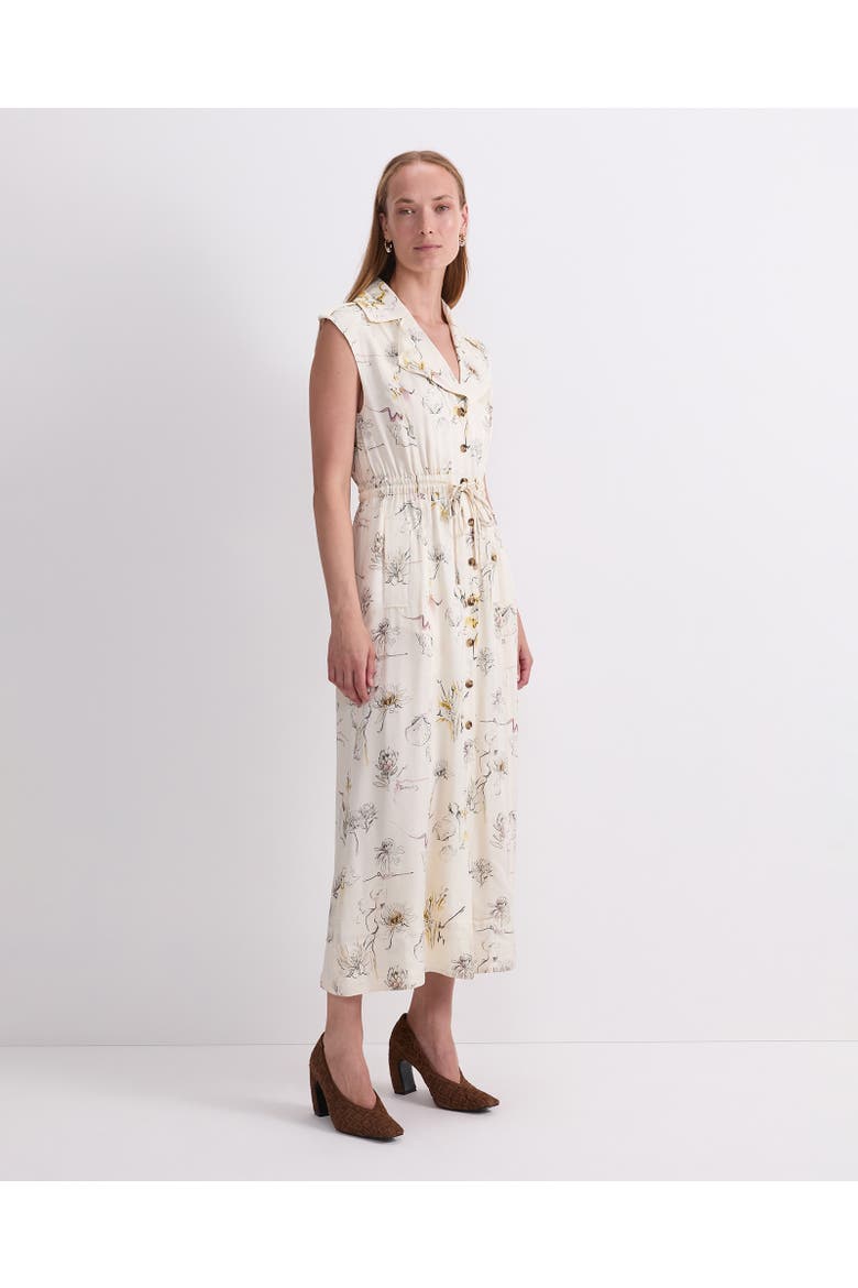Yara Sleeveless Collard Maxi Dress, Alternate, color, Multi White