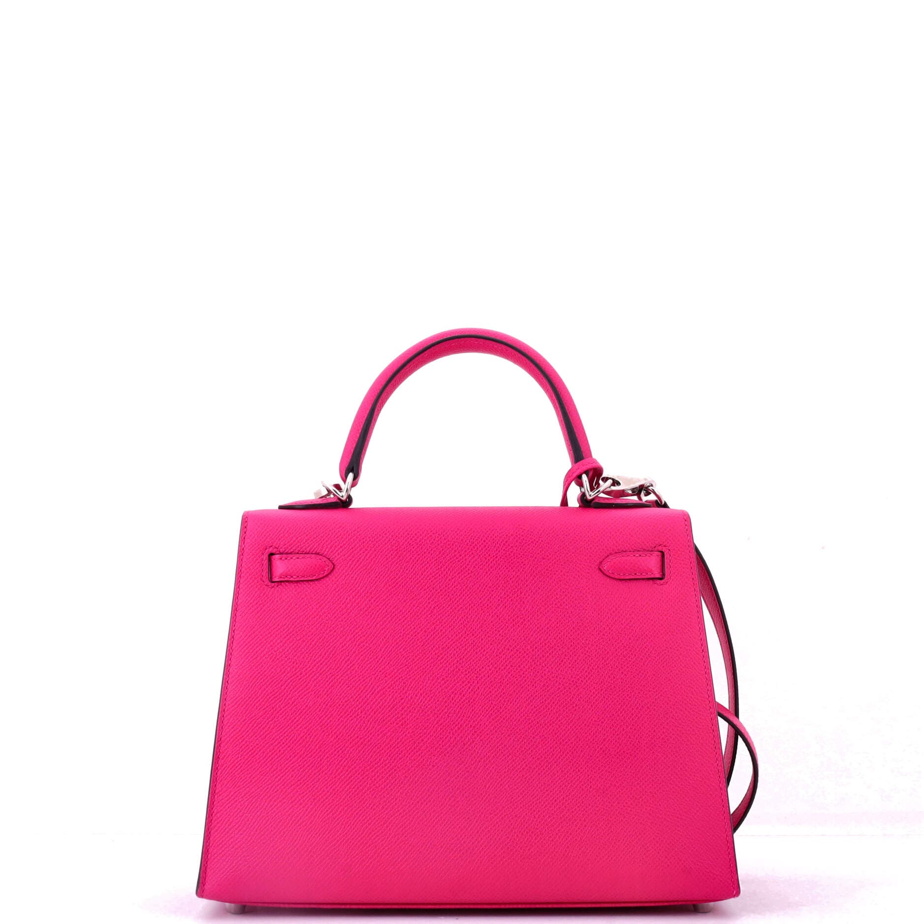 Pre-Owned Hermes Kelly Handbag Pink Epsom with Palladium Hardware 25, Alternate, color, Framboise