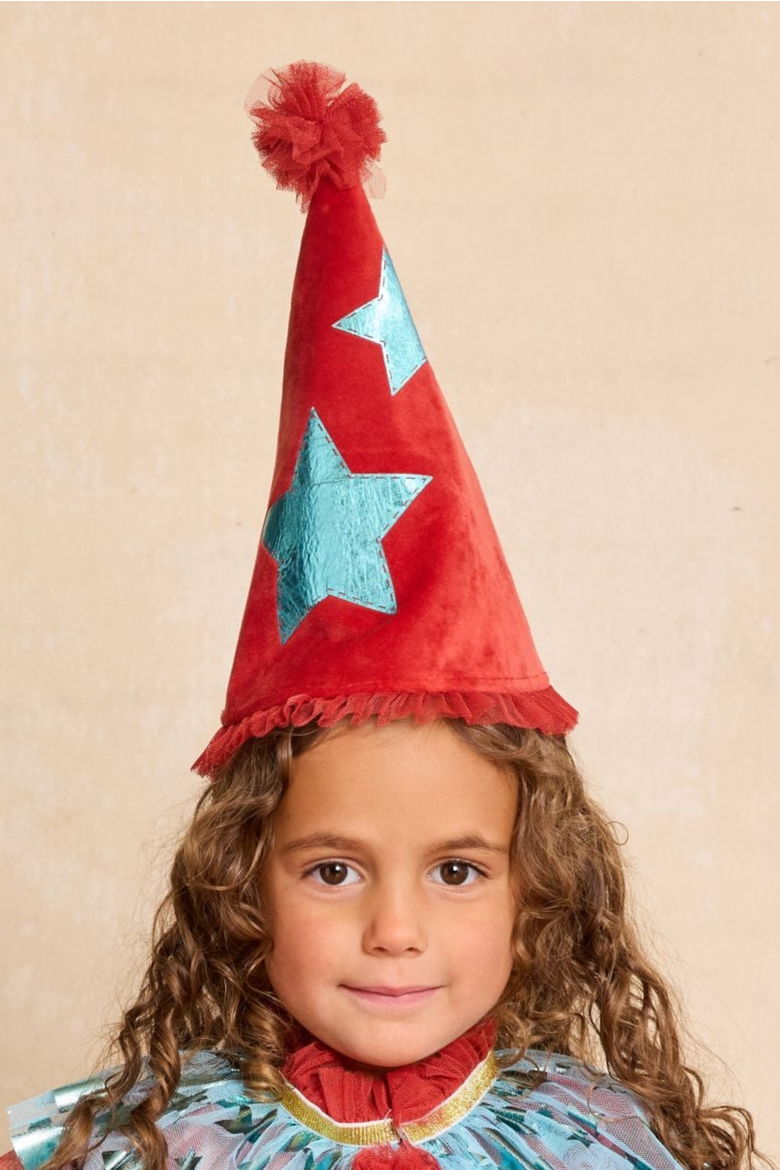 Clown Hat for Kids, Alternate, color, Red