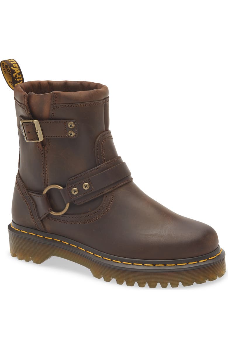 Dr. Martens Anistone Harness Boot, Main, color, Dark Brown