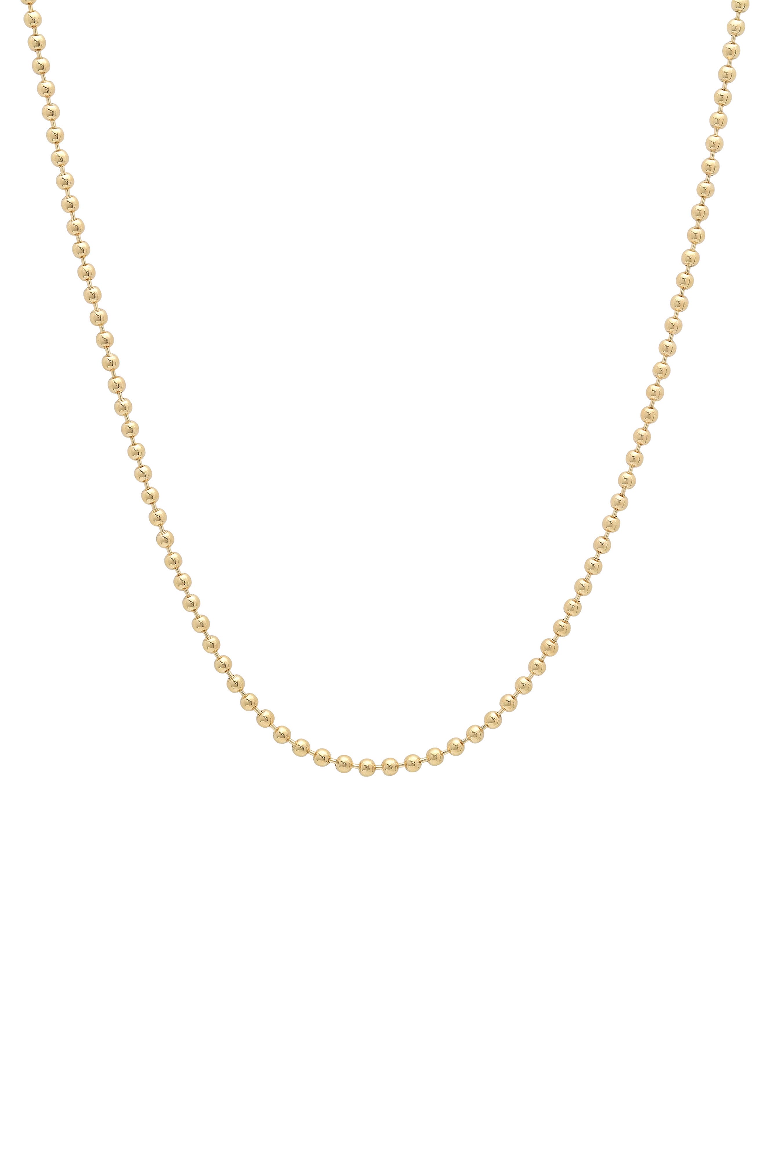 Sara Weinstock 18k Gold Bead Chain Necklace in Yellow at Nordstrom, Size 18"