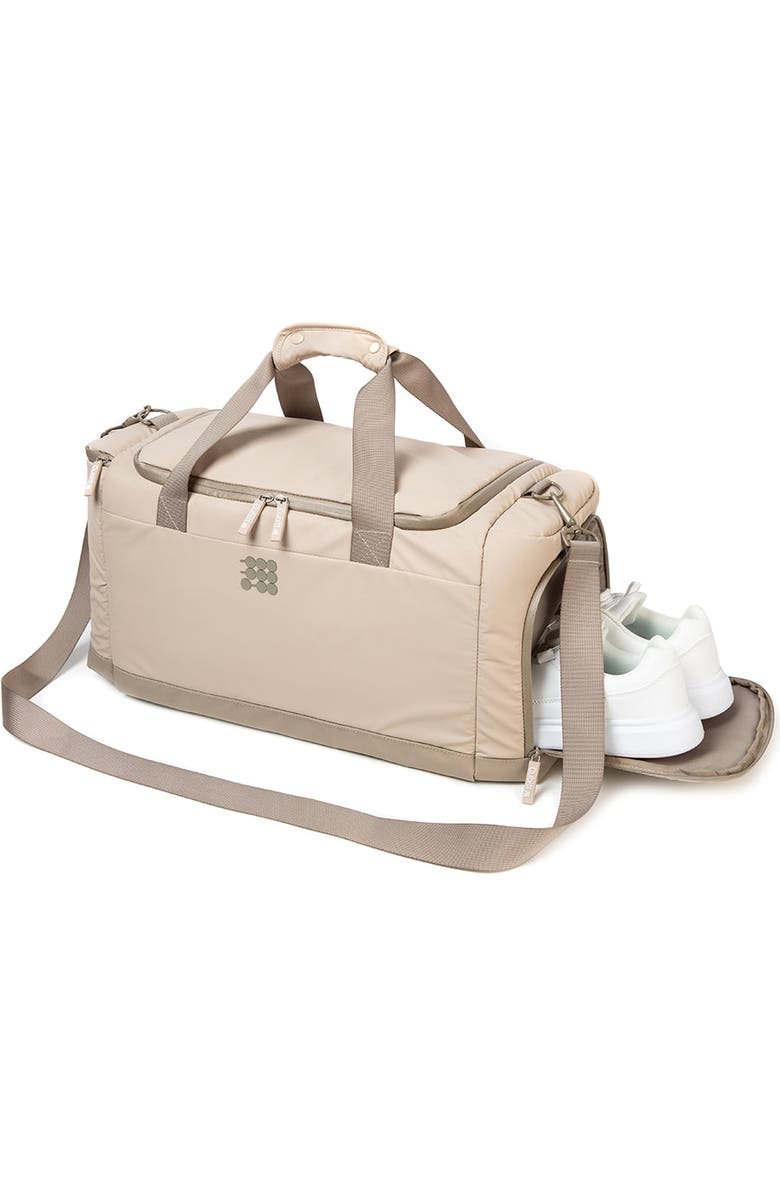Cubitt Duffle Bag Waterproof Gym & Travel Duffle, Lightweight with Shoe Compartment, Alternate, color, Warm Beige