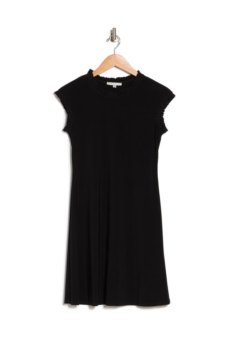TASH AND SOPHIE Ruffled Cap Sleeve Jersey Shift Dress, Main, color,