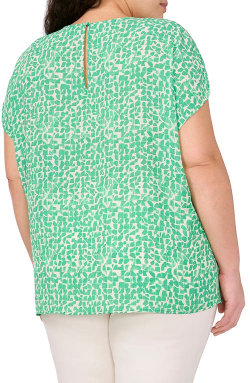 Halogenr Halogen(r) Geo Print Cap Sleeve Shell In Vivid Green