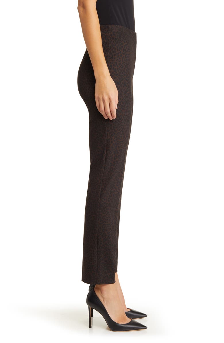 Anne Klein Leopard Print Pull-On Pants, Alternate, color, 