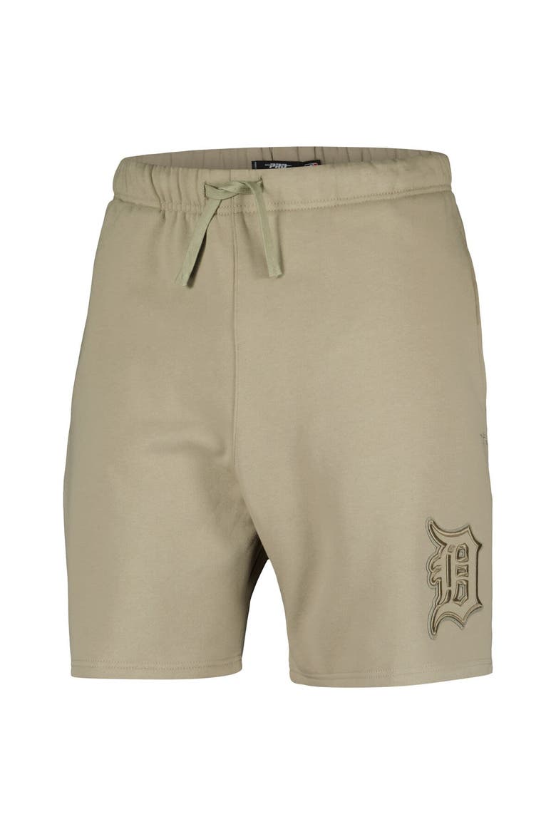 Men's Pro Standard Khaki Detroit Tigers Neutral Fleece Shorts, Alternate, color, Khaki