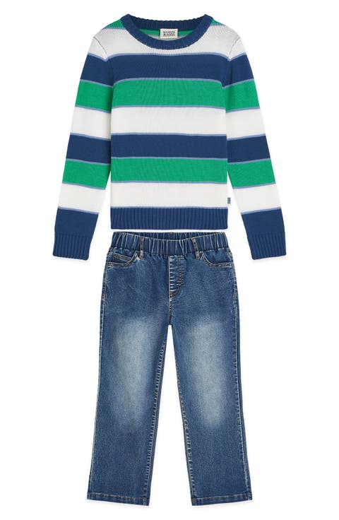 Kids' Stripe Sweater & Jeans Set (Little Kid & Big Kid)