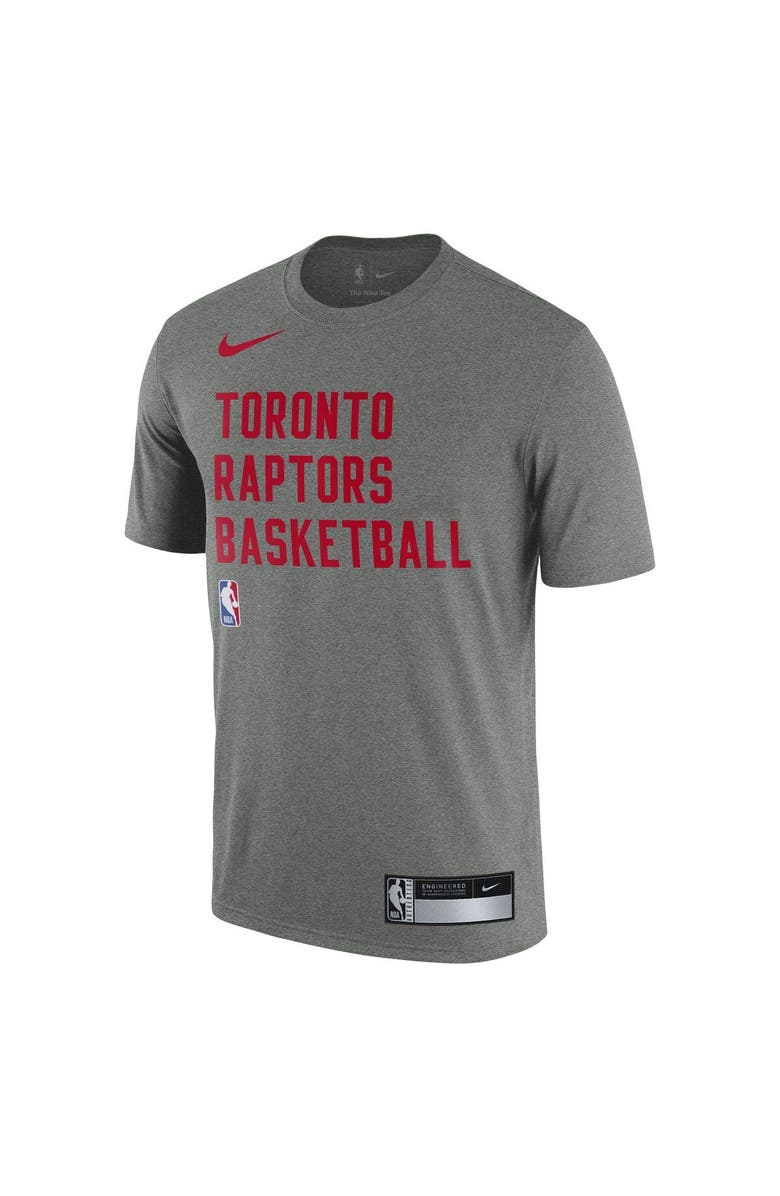 Nike Men's Nike Heather Gray Toronto Raptors 2023/24 Sideline Legend Performance Practice T-Shirt, Alternate, color, 