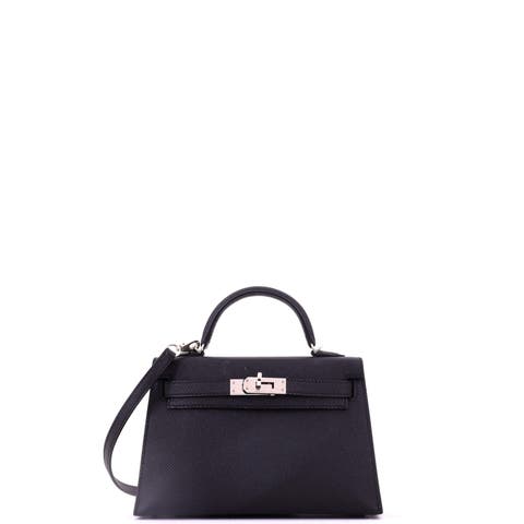 Kelly Mini II Bag Black Epsom with Palladium Hardware 20