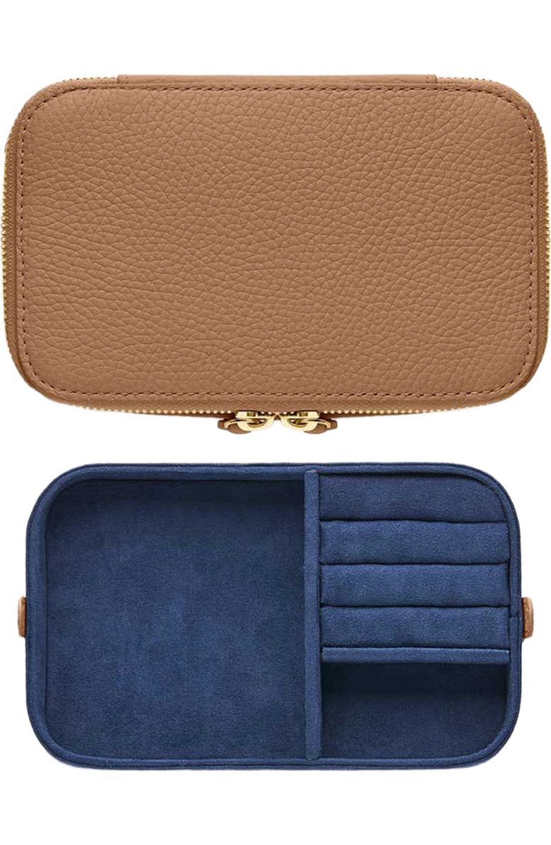 MAISON de SABRÉ Leather Jewellery Case, Alternate, color, Sandstone Brown