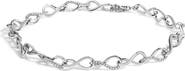 Haus of Brilliance Silver 1/2 Cttw Linked Infinity Anklet