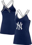 FANATICS Women's Fanatics Branded Navy New York Yankees Barrel It Up Cross Back V-Neck Tank Top